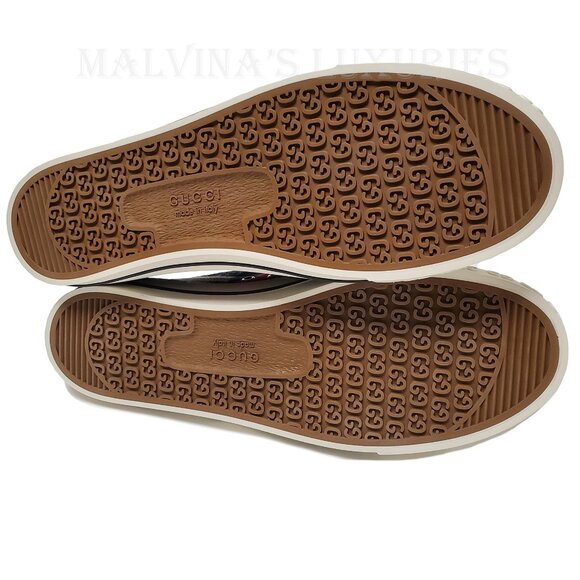 GUCCI MENS SNEAKERS TENNIS 1977 GG SUPREME BLUE DENIM SHOES sz 12.5 13 US - Picture 12 of 15